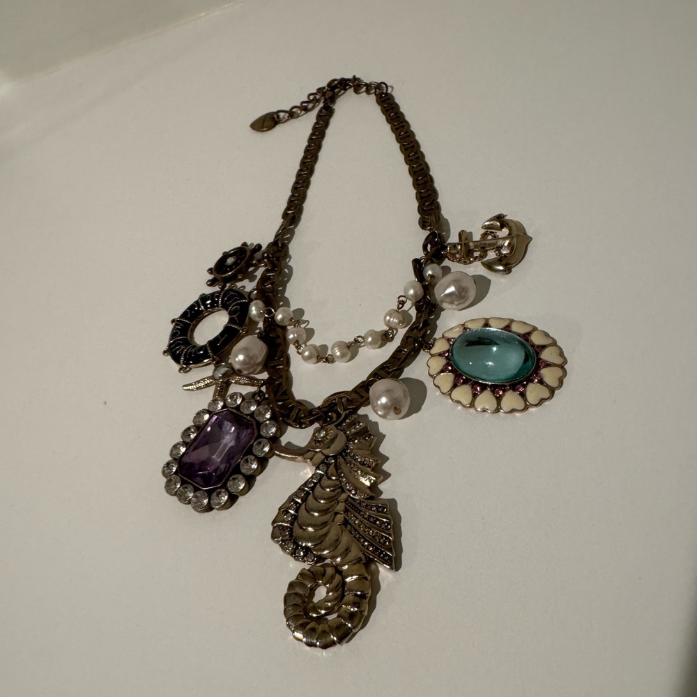 Rare, Betsey Johnson, nautical necklace